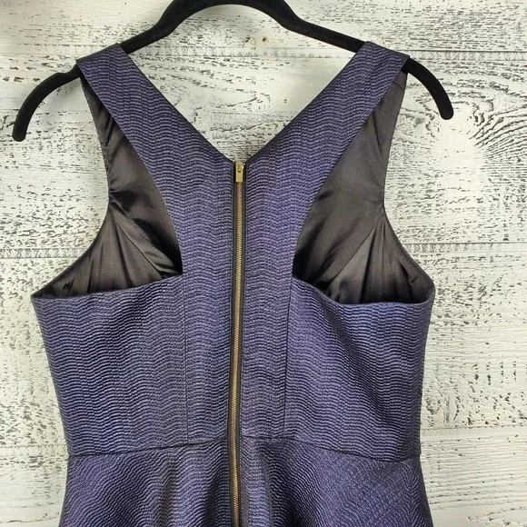 Express Fit and Flare Cocktail Nightdress Metallic Jacquard Dress NWOT Sz 6 - Picture 7 of 11